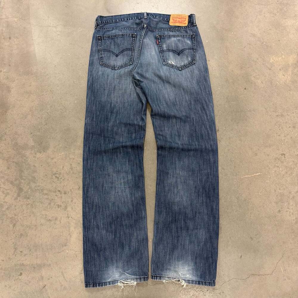 Levi's 559 Relaxed Straight Fit Jeans W34 L34 Blue Denim